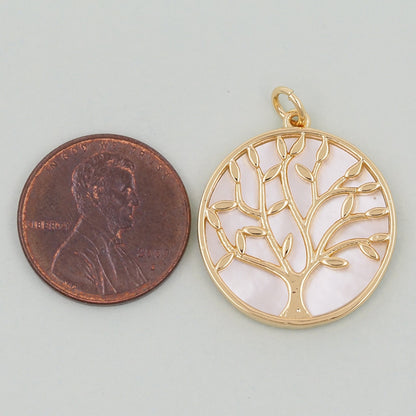 Gold tree of Life Charms,18K Gold Filled tree of Life Pendant,Silver tree of Life Charm Bracelet Necklace for DIY Jewelry Mak