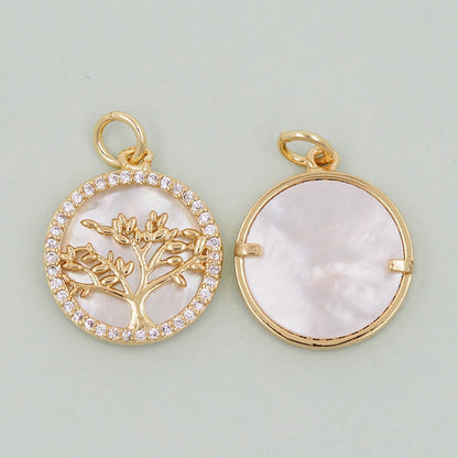 Gold tree of Life Charms,18K Gold Filled tree of Life Pendant,Silver tree of Life Charm Bracelet Necklace for DIY Jewelry Mak