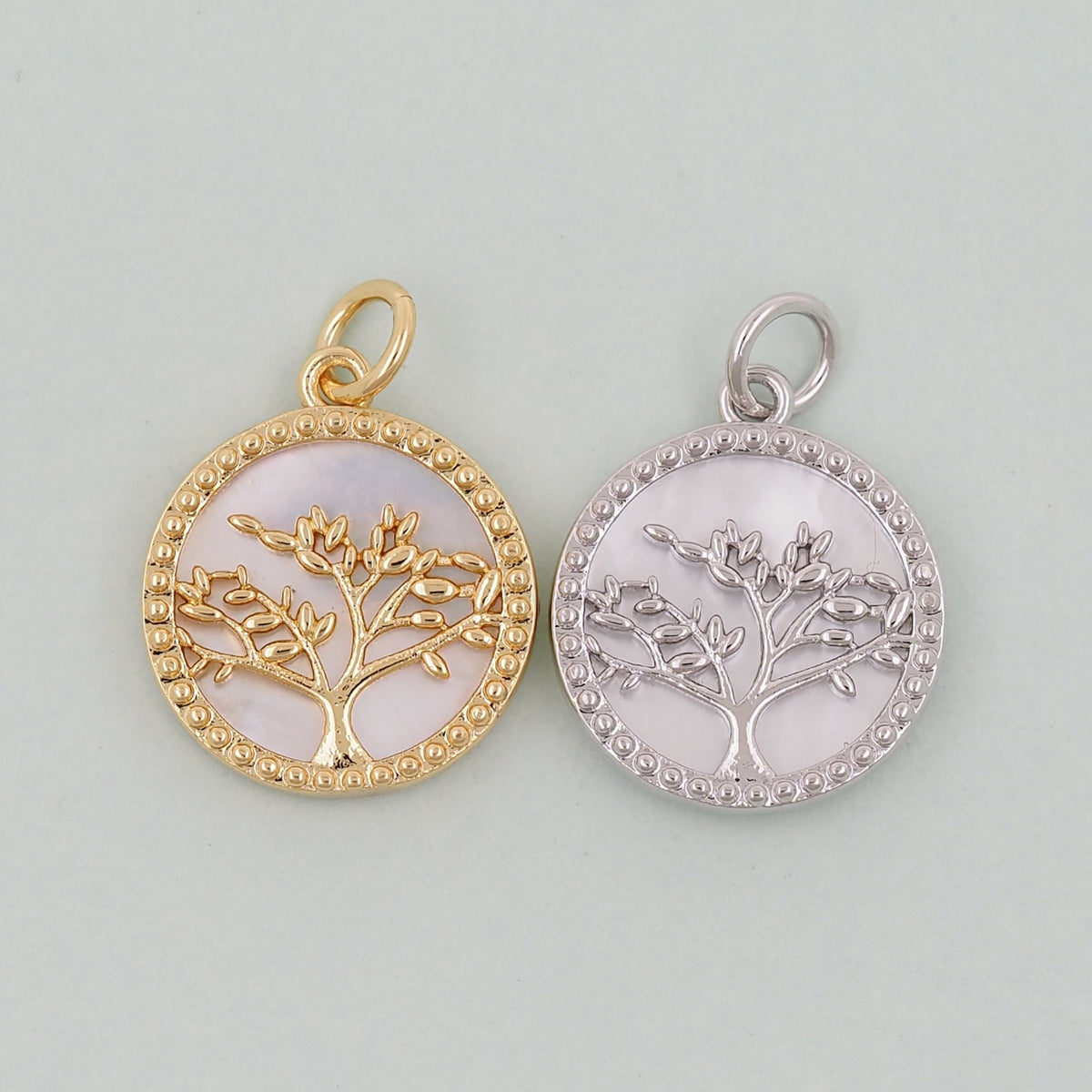 Gold tree of Life Charms,18K Gold Filled tree of Life Pendant,Silver tree of Life Charm Bracelet Necklace for DIY Jewelry Mak