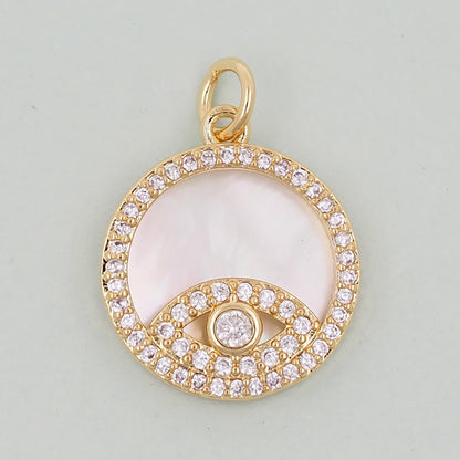 Gold Evil Eye Charms,18K Gold Filled Evil Eye Pendant,Evil Eye Charm Bracelet Necklace for DIY Jewelry Making Supply