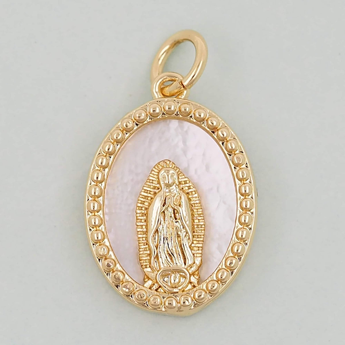 Gold Our Lady of Guadalupe Charms,18K Gold Filled virgin mary Pendant Charm Bracelet Necklace for DIY Jewelry Making Supply