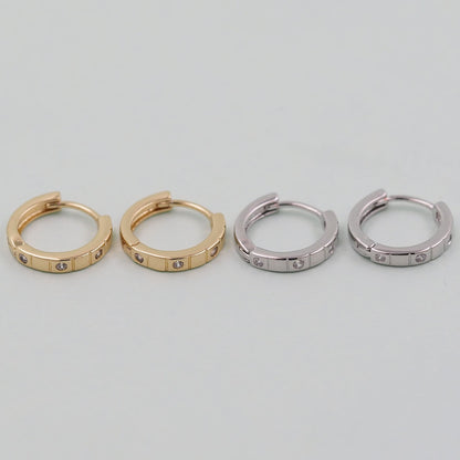 1pair 18K Gold Filled Hoops Earrings,Gold Earrings,Dainty Hoops Huggie,Gold Huggies Hoop Earrings