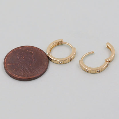 1pair 18K Gold Filled Hoops Earrings,Gold Earrings,Dainty Hoops Huggie,Gold Huggies Hoop Earrings