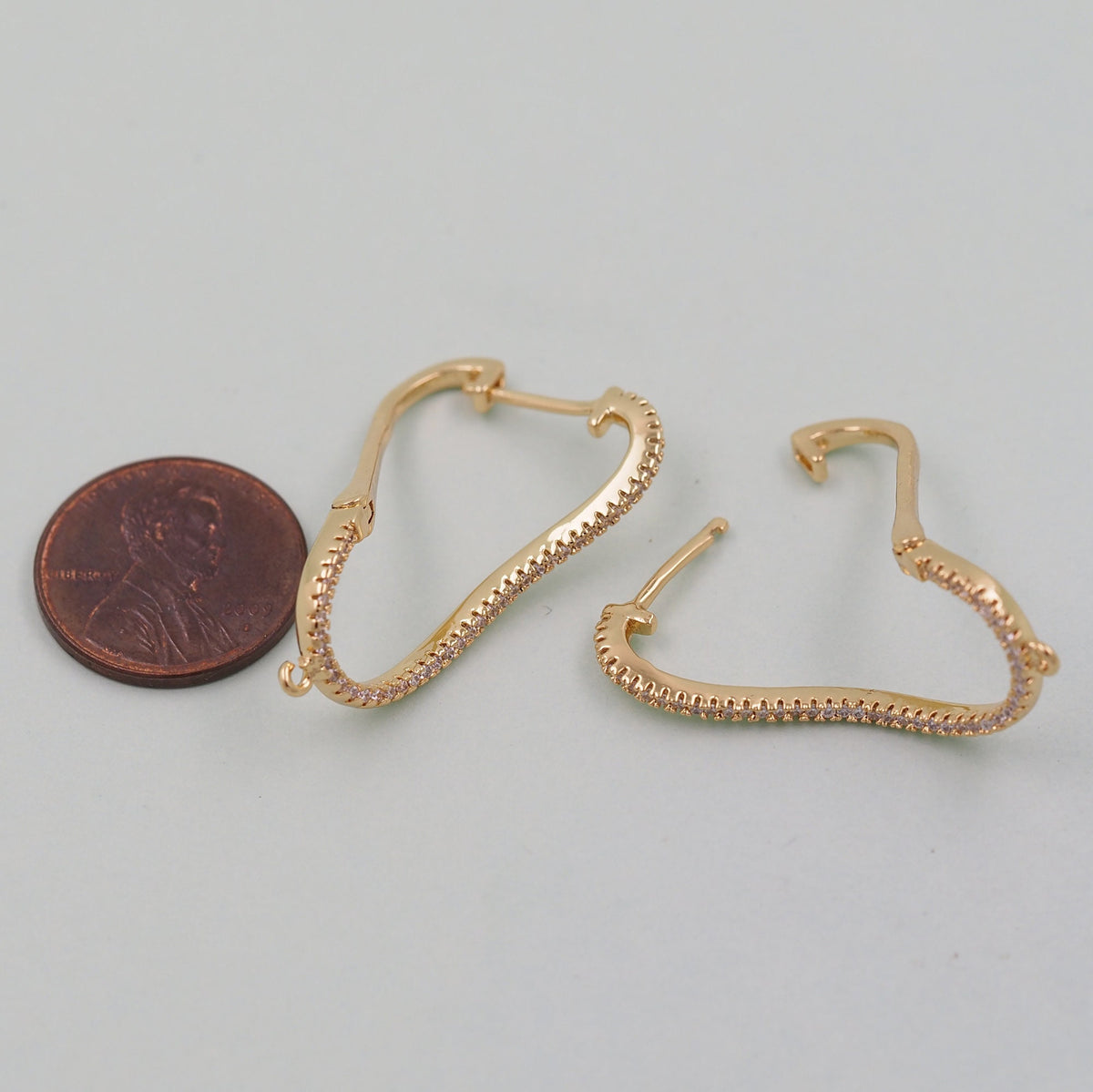 1pair 18K Gold Filled thin twist Hoops Earrings,Gold Earrings,Dainty Hoops Huggie,Gold Huggies Hoop Earrings