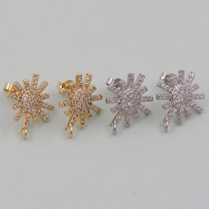 18K Gold Filled Sun Charm Pendant for Jewelry Making