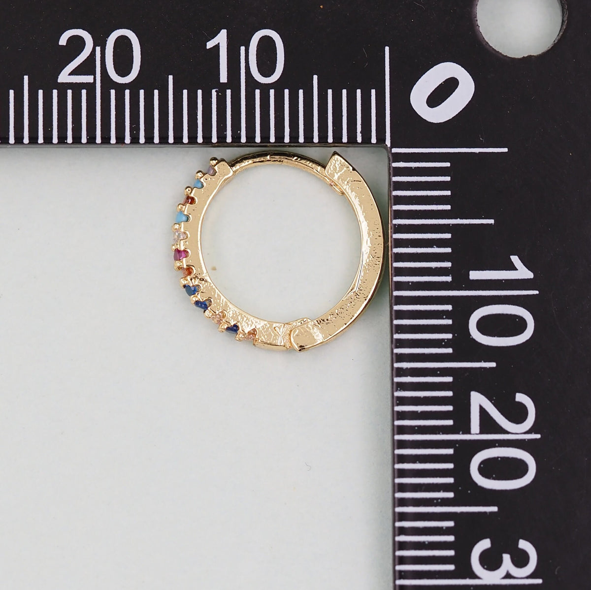 18K Gold Filled Cubic Zirconia Huggie Hoop Earrings for Jewelry Making