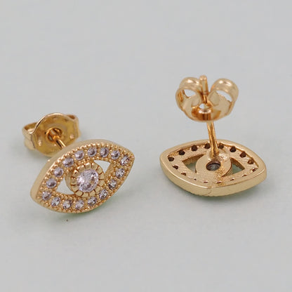 1pair 18K Gold Filled Evil Eye Hoops Earrings,Gold Earrings,Dainty Hoops Huggie,Gold Huggies Hoop Earrings
