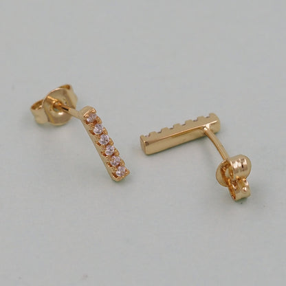 1pair 18K Gold Filled strip bar Earrings,Gold Earrings,Dainty  Earrings