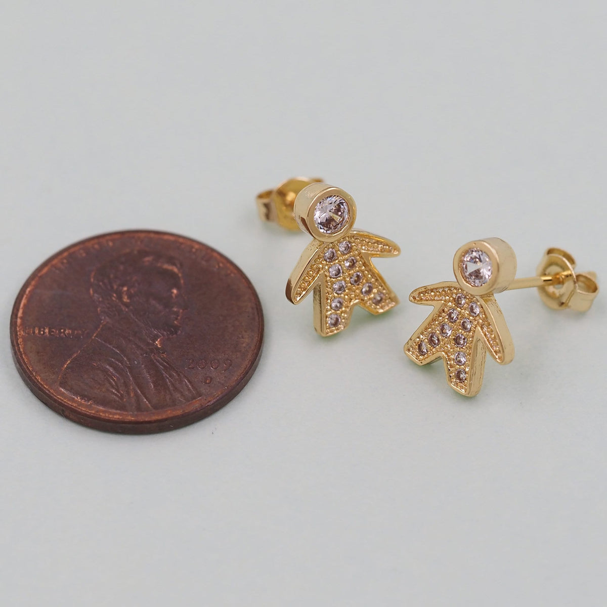1pair 18K Gold Filled Boy Earrings,Gold Earrings,Dainty Earrings