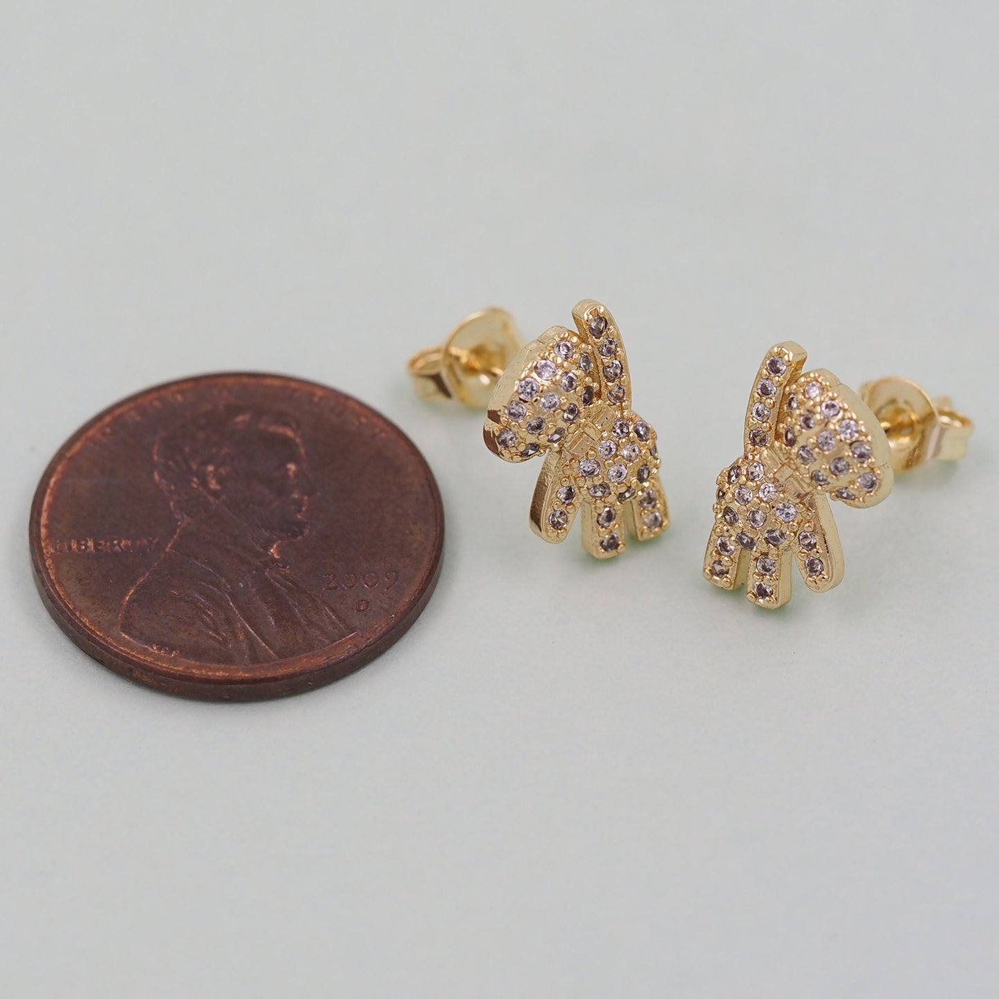 1pair 18K Gold Filled Bear Earrings,Gold Earrings,Dainty Earrings