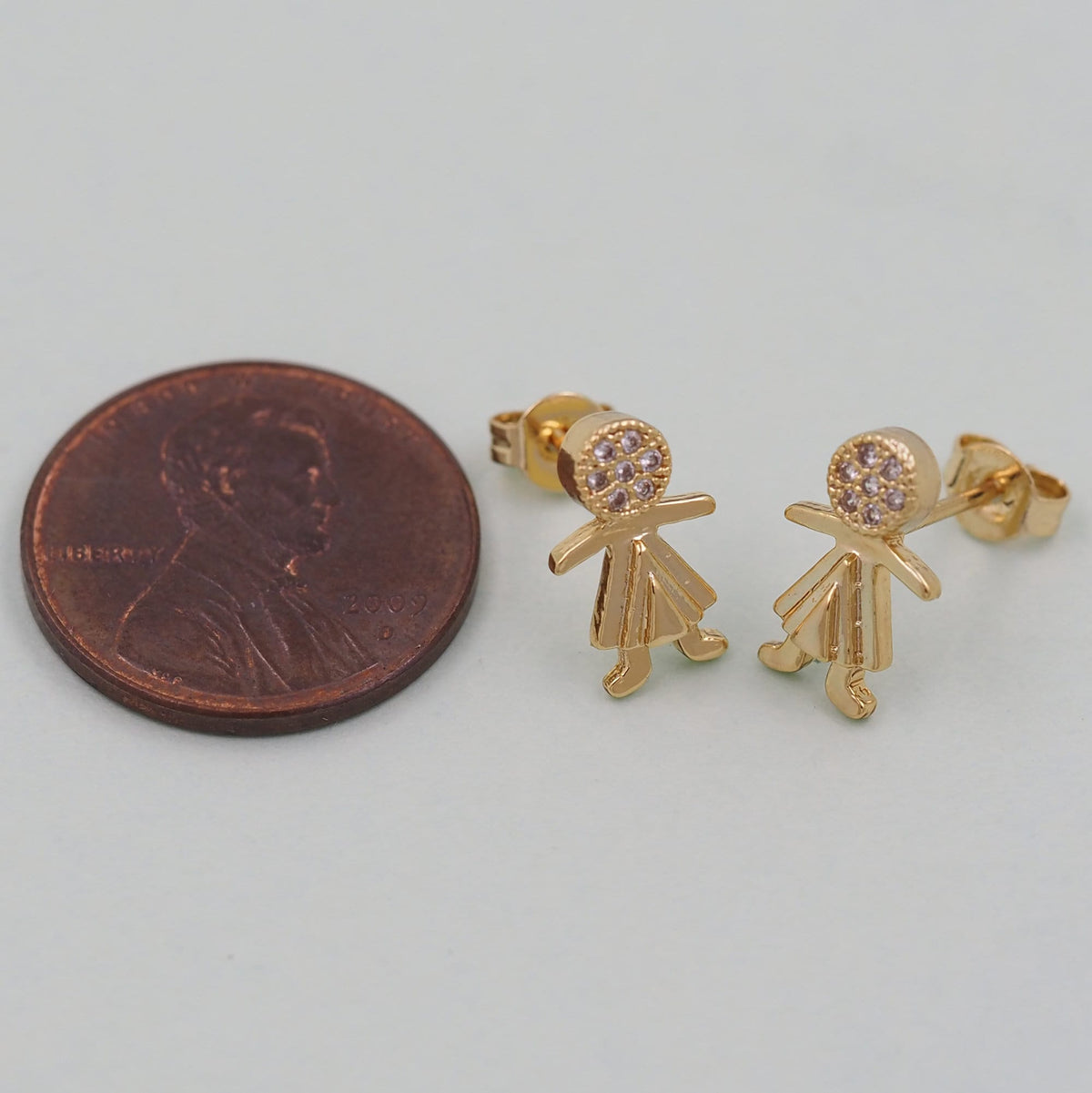 1pair 18K Gold Filled Girl Earrings,Gold Earrings,Dainty Earrings