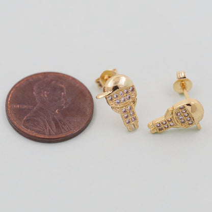 1pair 18K Gold Filled Boy Earrings,Gold Earrings,Dainty Earrings