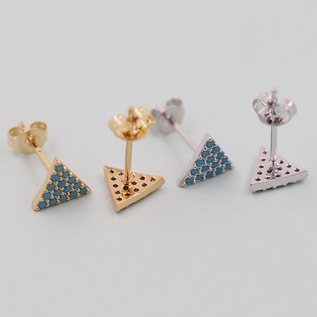 1pair 18K Gold Filled Triangle Earrings,Gold Earrings,Dainty Earrings