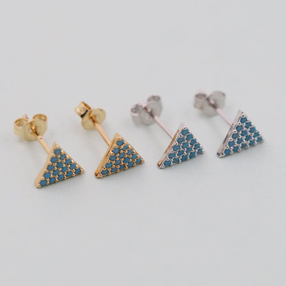 1pair 18K Gold Filled Triangle Earrings,Gold Earrings,Dainty Earrings