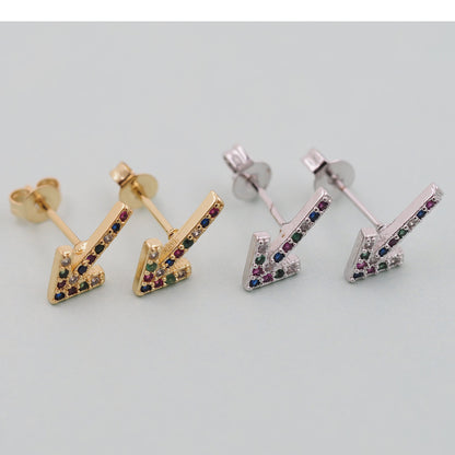 1pair 18K Gold Filled Arrow Earrings,Gold Earrings,Dainty Earrings