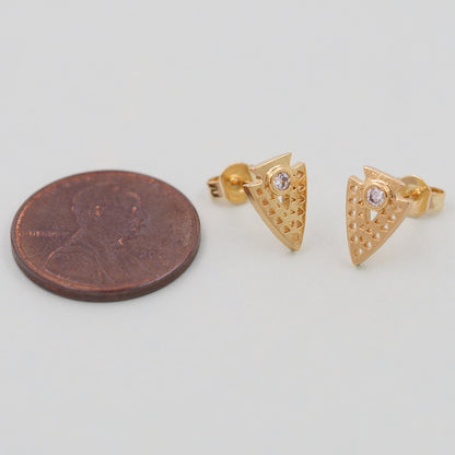 1pair 18K Gold Filled Triangle Earrings,Gold Earrings,Dainty Earrings