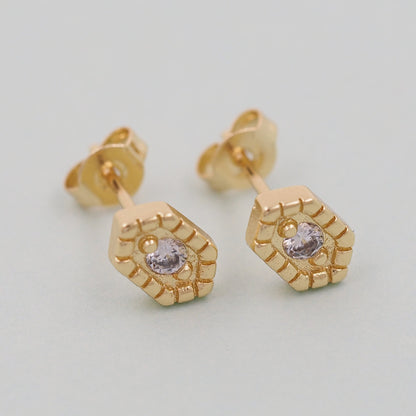 1pair 18K Gold Filled geometry Earrings,Gold Earrings,Dainty Earrings