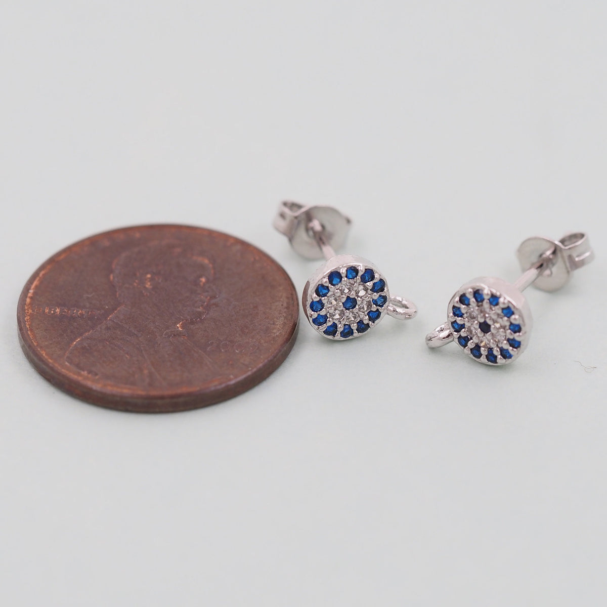 18K Gold Filled Evil Eye Charm Pendant for Jewelry Making