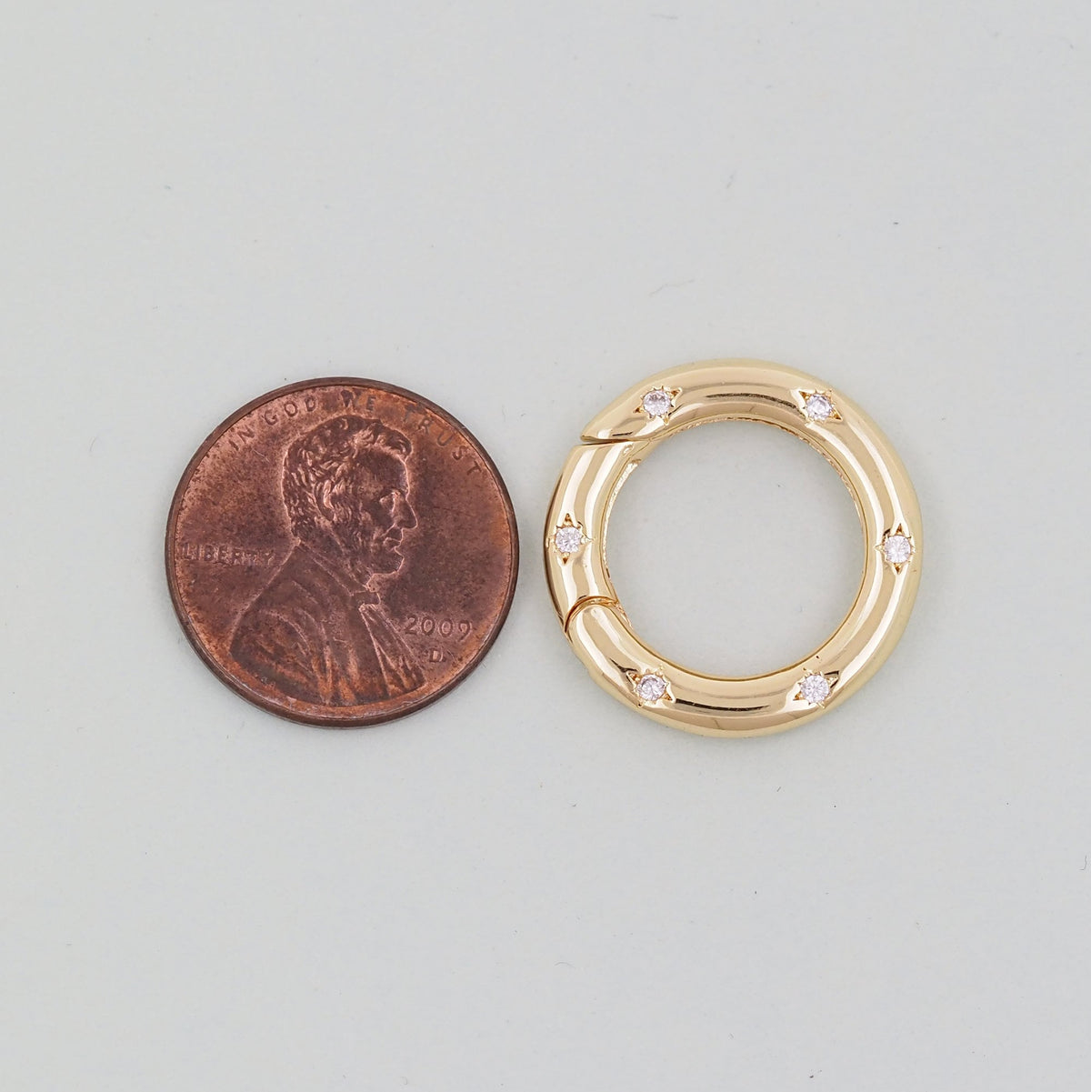 18K Gold Filled Round Clasp for Jewelry Making