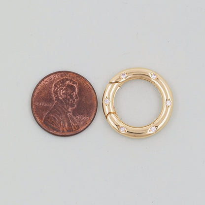 18K Gold Filled Round Clasp for Jewelry Making