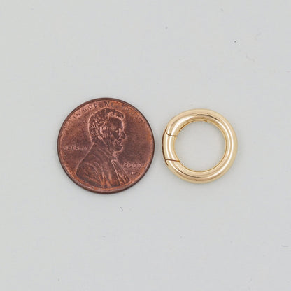 18K Gold Filled Round Clasp 17.5 mm, 14.5 mm for Jewelry Making