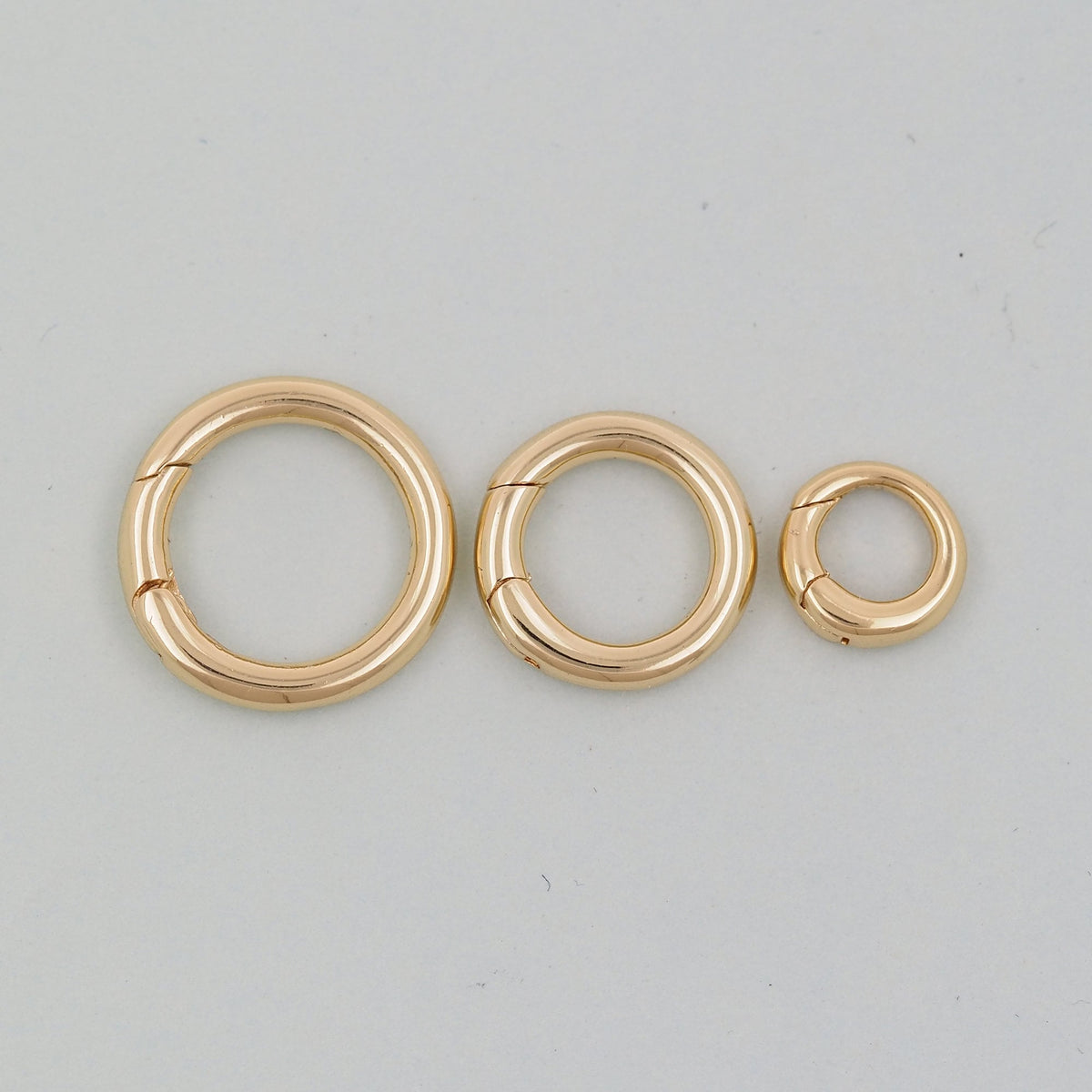 18K Gold Filled Round Clasp 17.5 mm, 14.5 mm for Jewelry Making