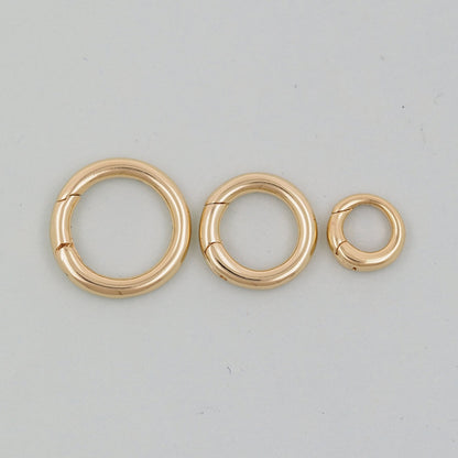 18K Gold Filled Round Clasp 17.5 mm, 14.5 mm for Jewelry Making
