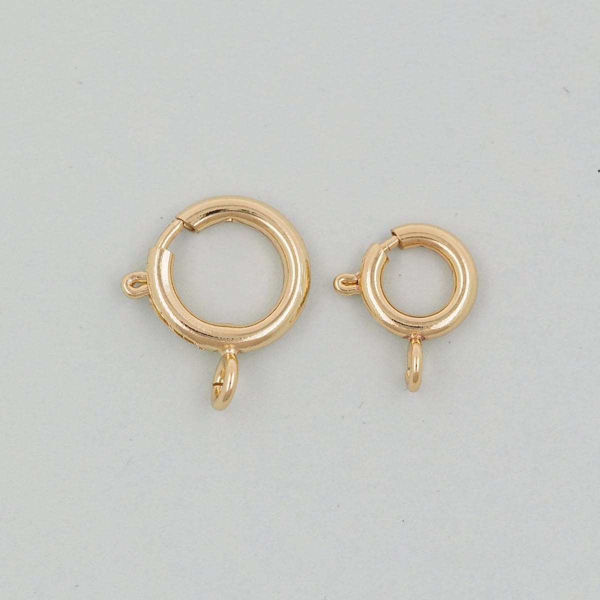 18K Gold Filled Round Clasp 12 mm, 10 mm for Jewelry Making