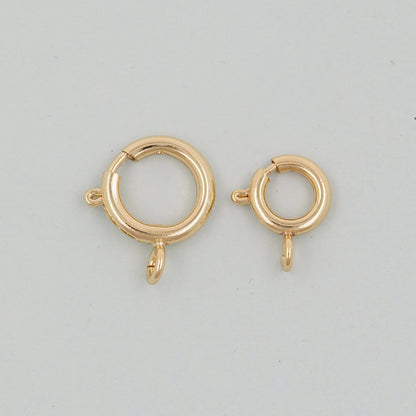 18K Gold Filled Round Clasp 12 mm, 10 mm for Jewelry Making