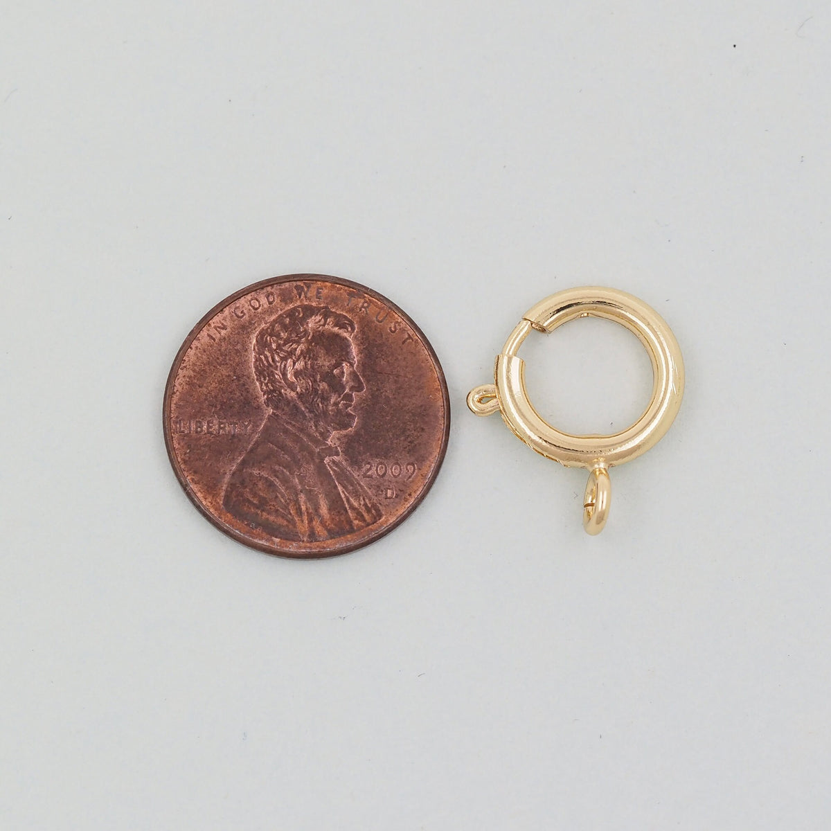 18K Gold Filled Round Clasp 12 mm, 10 mm for Jewelry Making
