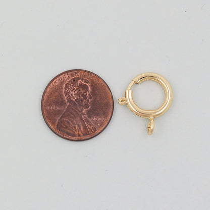 18K Gold Filled Round Clasp 12 mm, 10 mm for Jewelry Making