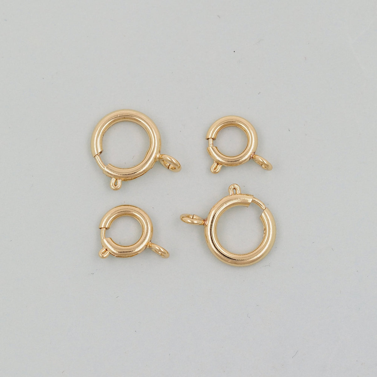 18K Gold Filled Round Clasp 12 mm, 10 mm for Jewelry Making