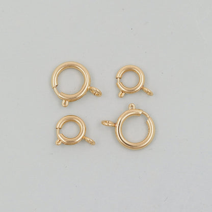 18K Gold Filled Round Clasp 12 mm, 10 mm for Jewelry Making