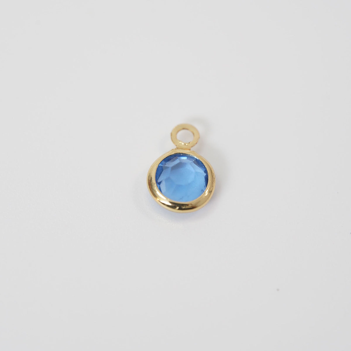 Gold Round Charms,18K Gold Filled Round crystal Pendant,Round Charm Bracelet Necklace for DIY Jewelry Making Supply