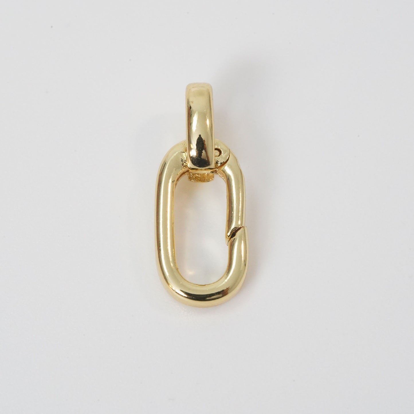 18K Gold Filled Oval Carabiner Clasp,Buckle Clasp,Carabiner Push Clasp,Turnbuckle,for DIY Jewelry