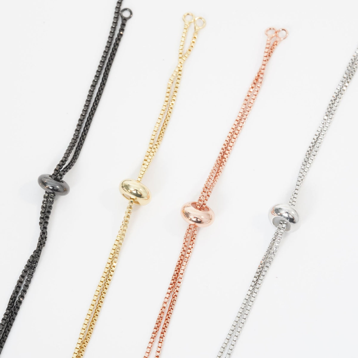 Gold Adjustable Chain,18K Gold Filled Slider Bracelet,Half-finished Adjustable Bracelet,Semi Finished Bracelets,Bracelets for