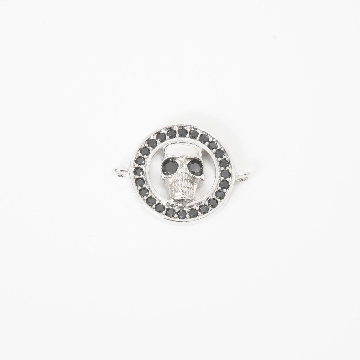 Gold Skull Connector Charms,18K Gold Filled Skull Pendant,Skull Charm Bracelet Necklace for DIY Jewelry Making Supply