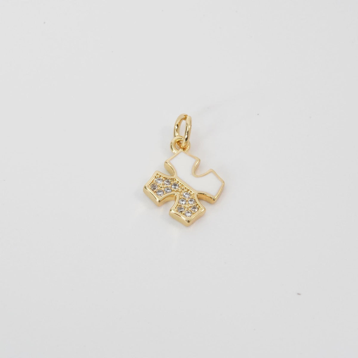 Gold Cross Charms,18K Gold Filled Enamel Cross Pendant,Cross Charm Bracelet Necklace for DIY Jewelry Making Supply