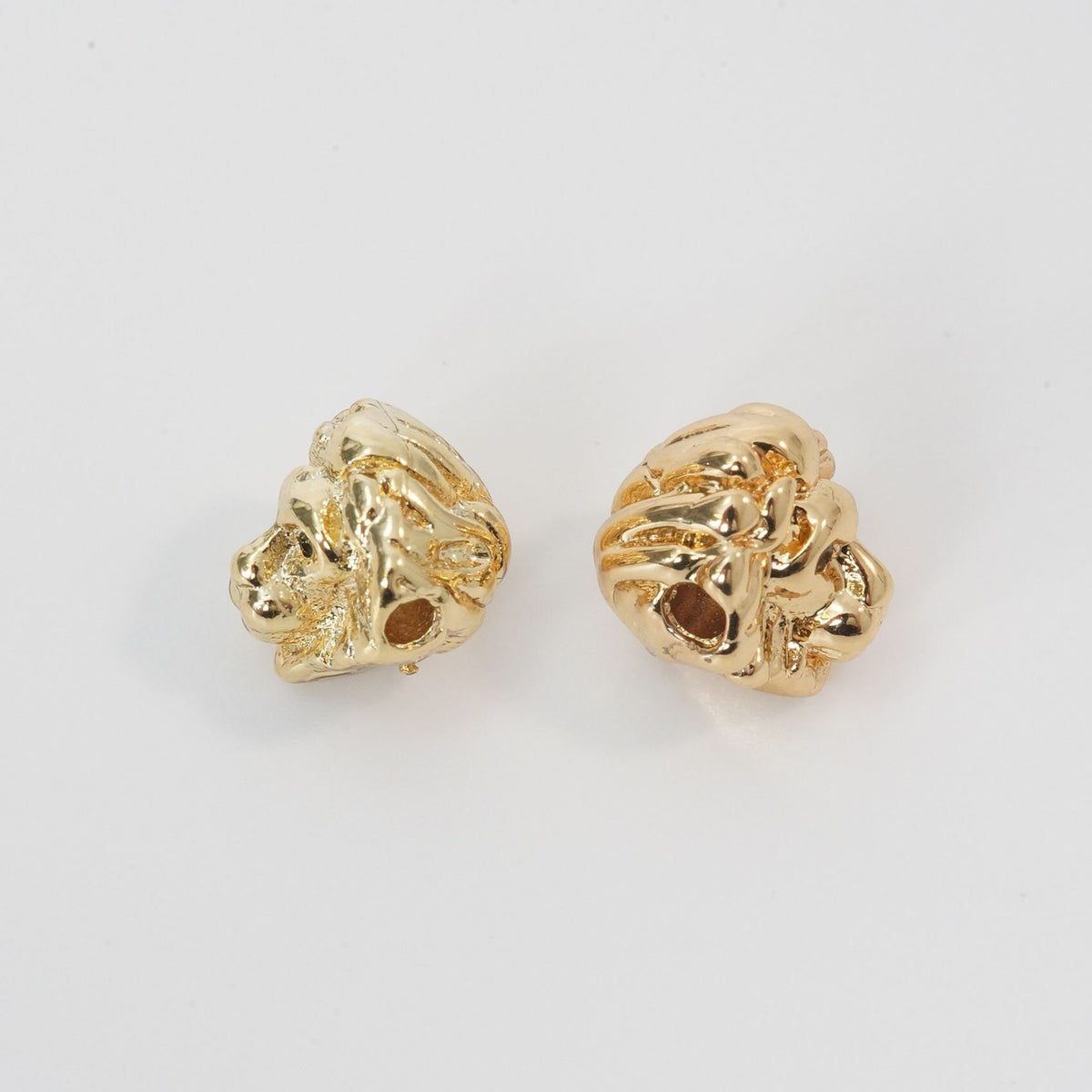 Gold lion Beads Charms,18K Gold Filled lion spacer beads Bracelet Necklace for DIY Jewelry Making Supply