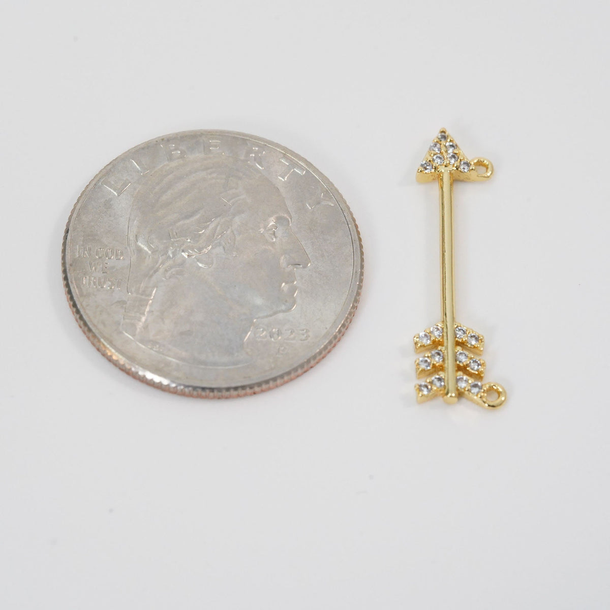 Gold Arrow Charms,18K Gold Filled Arrow Pendant,Arrow Charm Bracelet Necklace for DIY Jewelry Making Supply