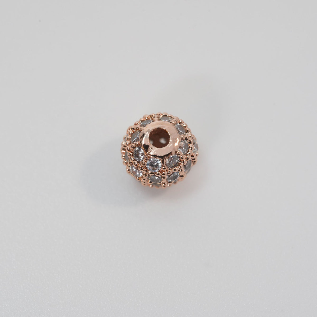 18K Gold Filled Cubic Zirconia Round Round Beads 6 mm for Jewelry Making