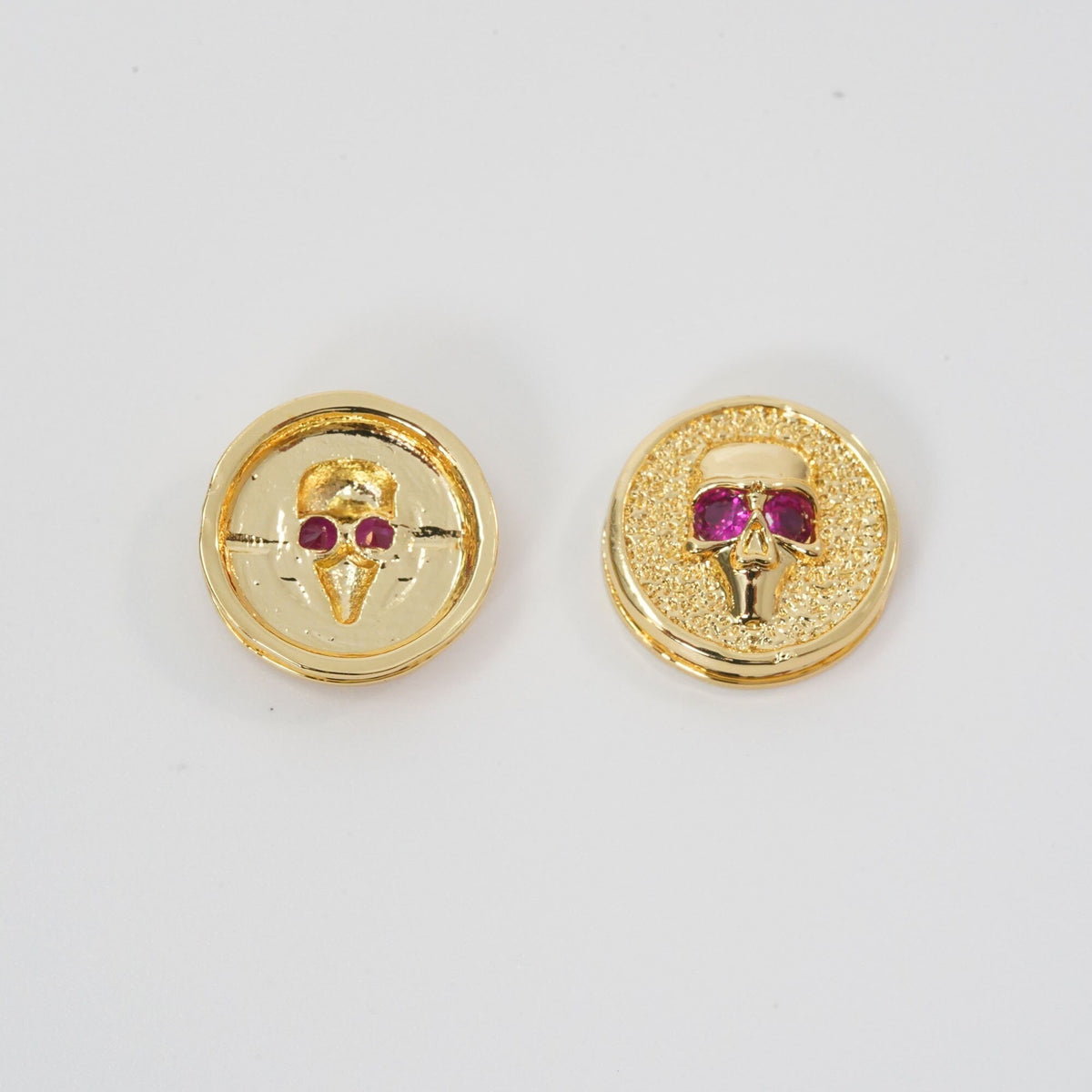 Gold Skull Head Beads Charms,18K Gold Filled Skull spacer beads Bracelet Necklace for DIY Jewelry Making Supply