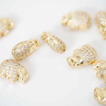 18K Gold Filled Cubic Zirconia Jewelry Beads for Jewelry Making