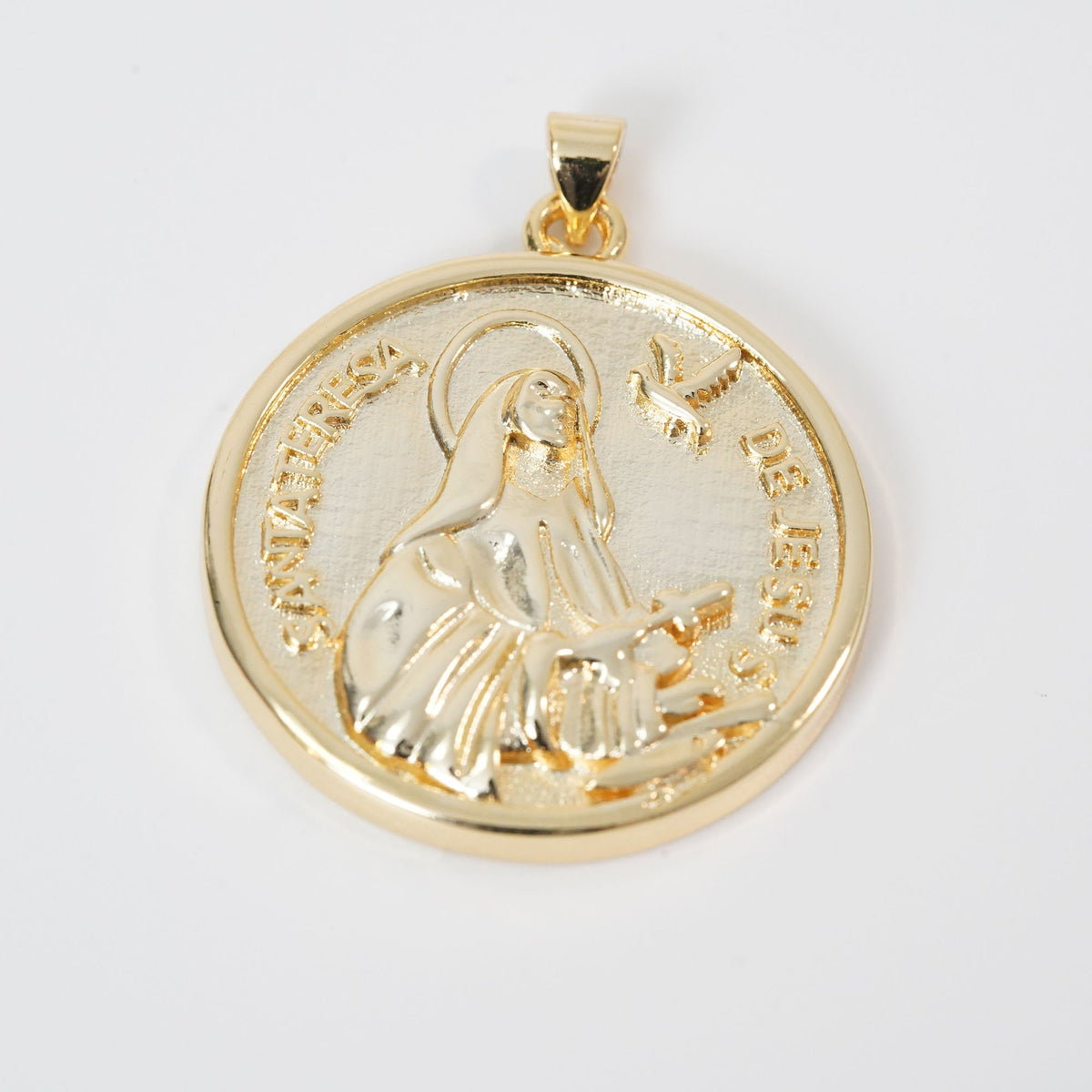 Gold Our Lady of Guadalupe Charms,18K Gold Filled virgin mary Pendant Charm Bracelet Necklace for DIY Jewelry Making Supply