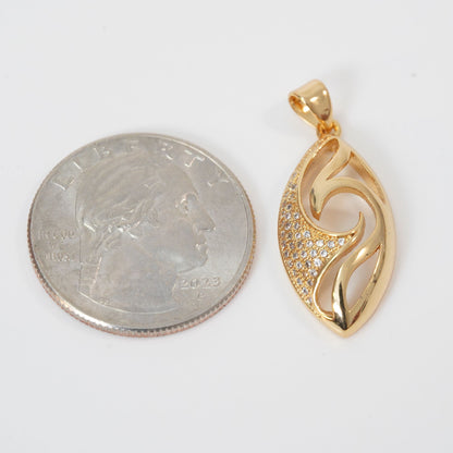 Gold Geometry Charms,18K Gold Filled Oval Pendant,geometry Charm Bracelet Necklace for DIY Jewelry Making Supply