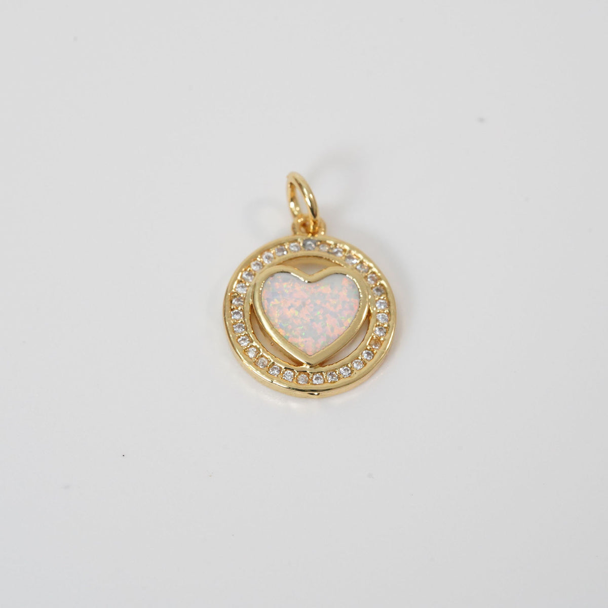 18K Gold Filled Heart Charm Pendant for Jewelry Making