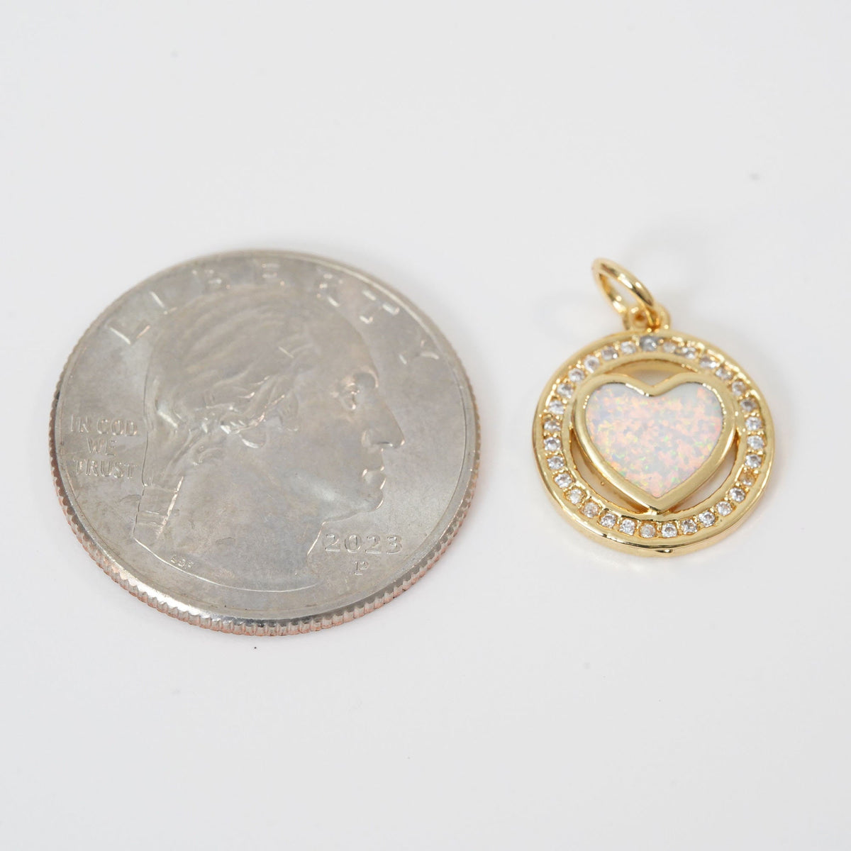 18K Gold Filled Heart Charm Pendant for Jewelry Making