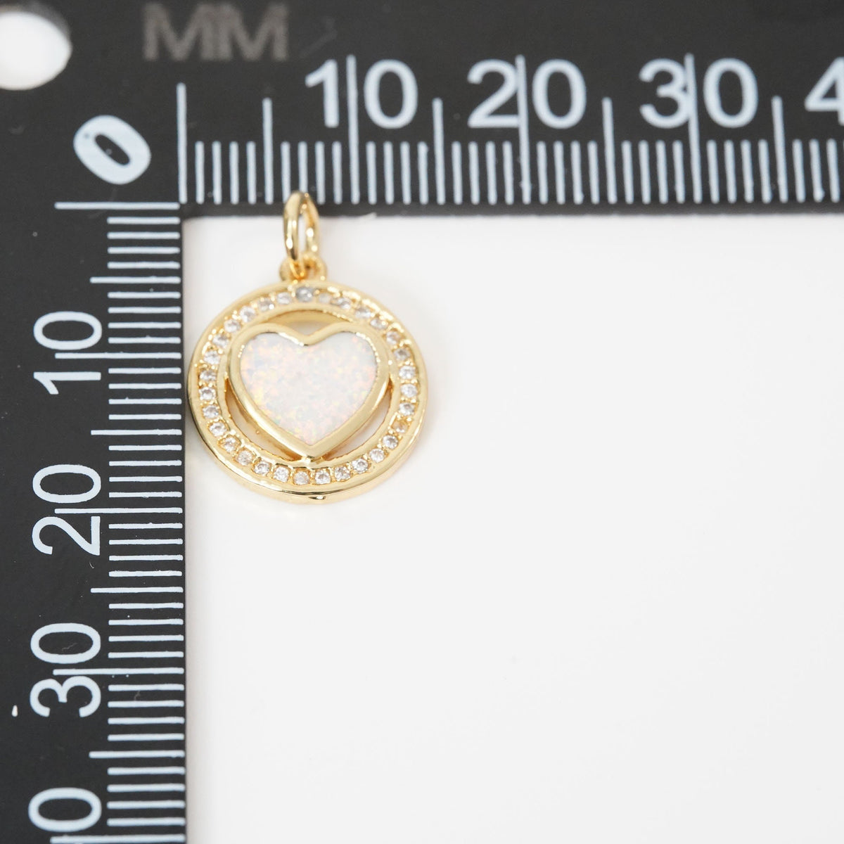 18K Gold Filled Heart Charm Pendant for Jewelry Making