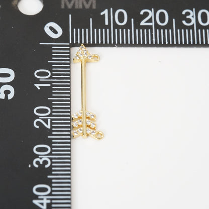 Gold Arrow Charms,18K Gold Filled Arrow Pendant,Arrow Charm Bracelet Necklace for DIY Jewelry Making Supply