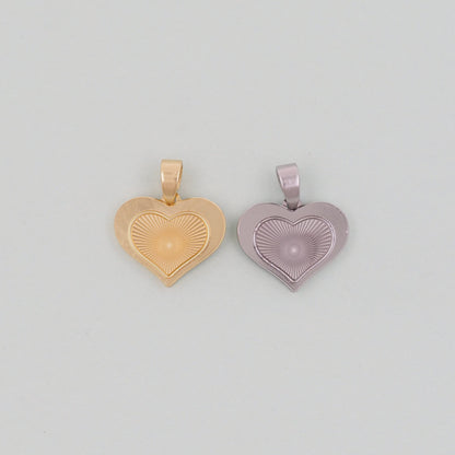 Gold Heart Charms,18K Gold Filled Heart Pendant,Heart Charm Bracelet Necklace for DIY Jewelry Making Supply